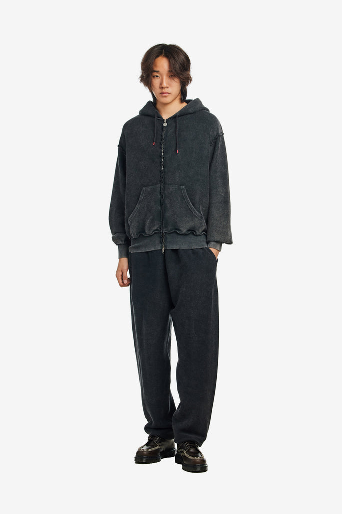 AGED REVERSO TEMPLE ZIP THROUGH HOODIE - WORKSOUT WORLDWIDE