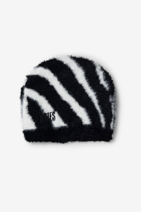 BRUSHED ZEBRA SKULL BEANIE