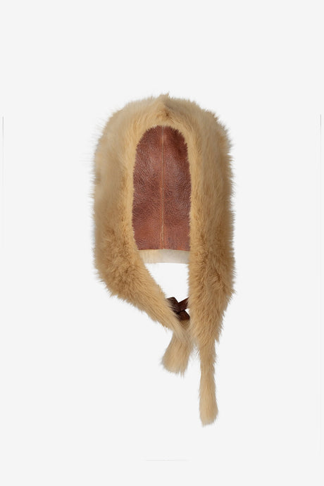REVERSIBLE SHEEPSKIN HOOD