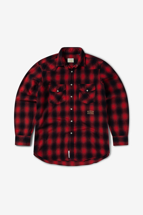 PLAID WESTERN LS SHIRT