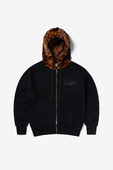 FURRY ZIP THROUGH HOODIE