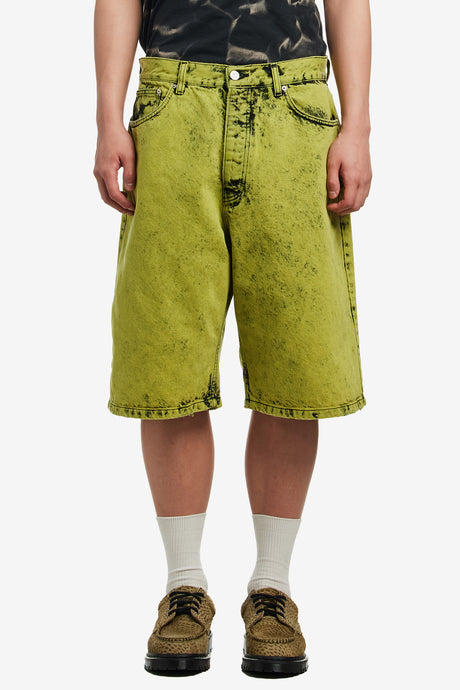 HEAVY ACID WASH WIDE LEG SHORT