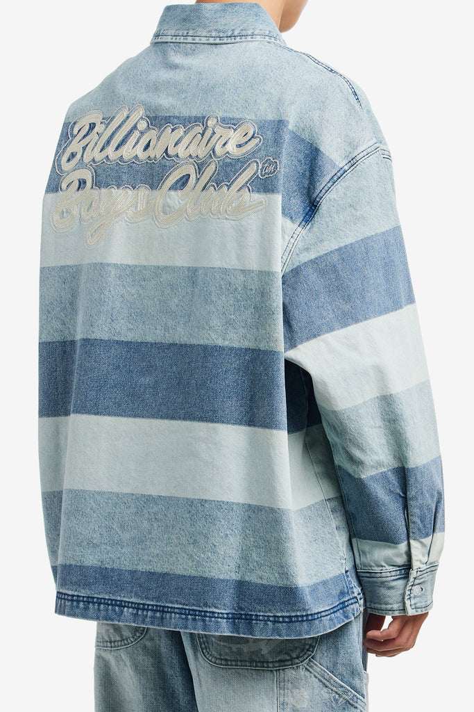 SCRIPT DENIM RUGBY SHIRT - WORKSOUT WORLDWIDE