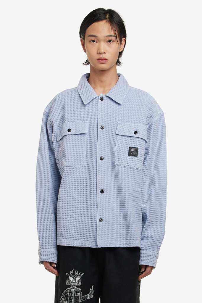 WAFFLE SNAP FRONT SHIRT - WORKSOUT WORLDWIDE