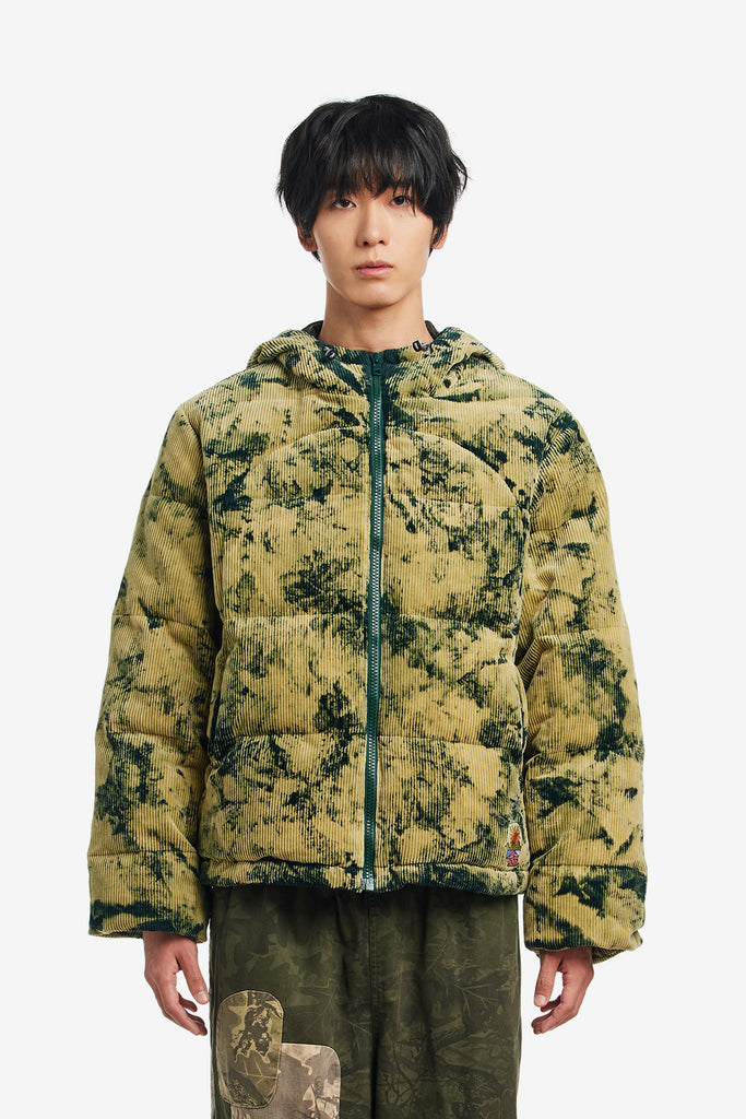 BLEACH DYED DIMENSION PUFFER JACKET - WORKSOUT WORLDWIDE