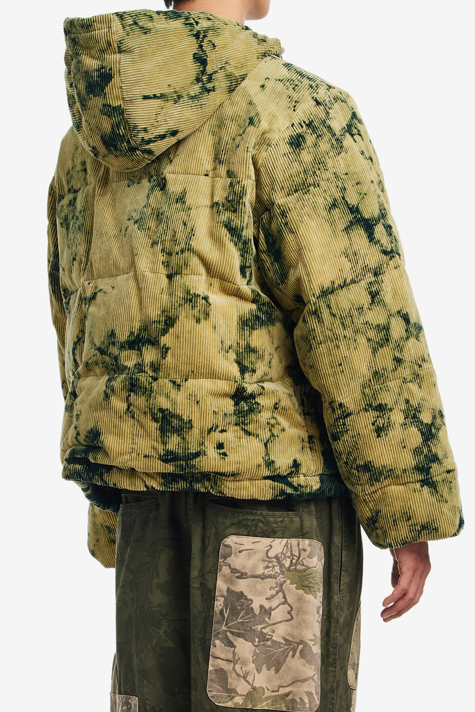 BLEACH DYED DIMENSION PUFFER JACKET - WORKSOUT WORLDWIDE