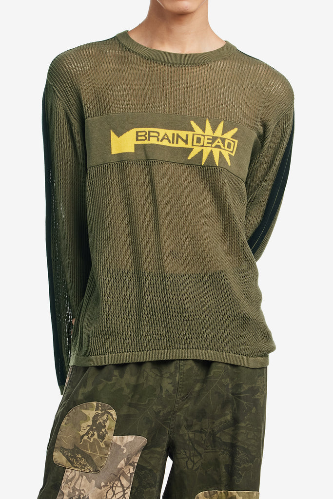 LONG SLEEVE MESH SWEATER - WORKSOUT WORLDWIDE