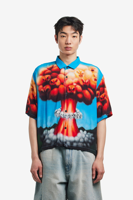 EXPLOSION SHORT SLEEVE BUTTON DOWN SHIRT