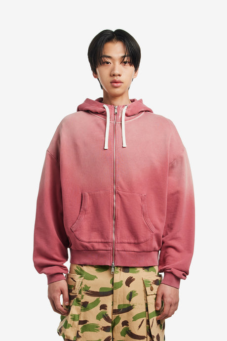 PADDED ELBOW ZIP-UP HOODIE
