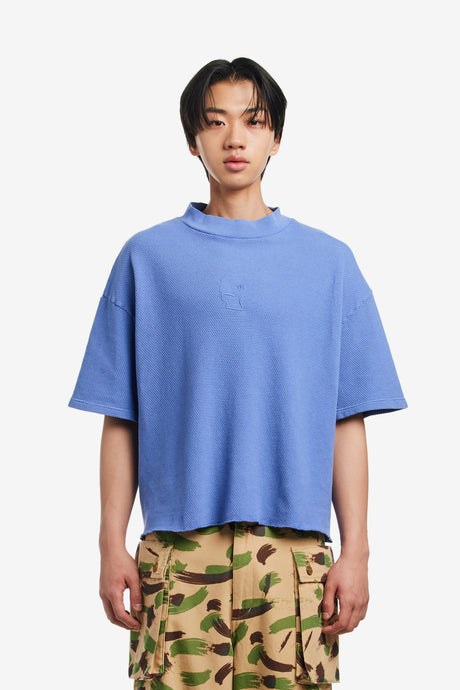 BOXY THERMAL MOCK NECK T-SHIRT