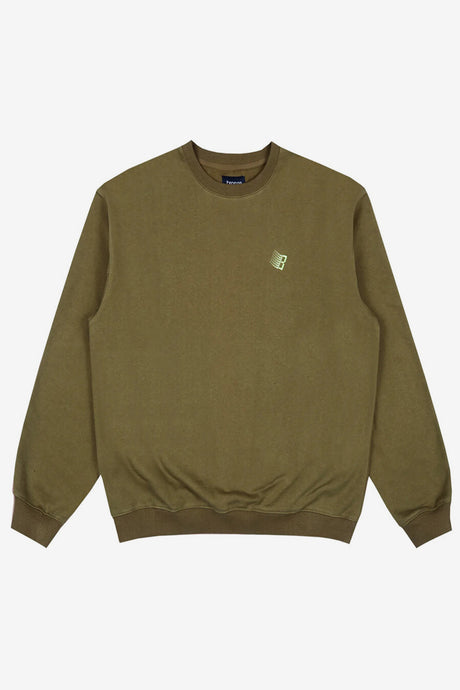 B LOGO EMBROIDERED CREWNECK