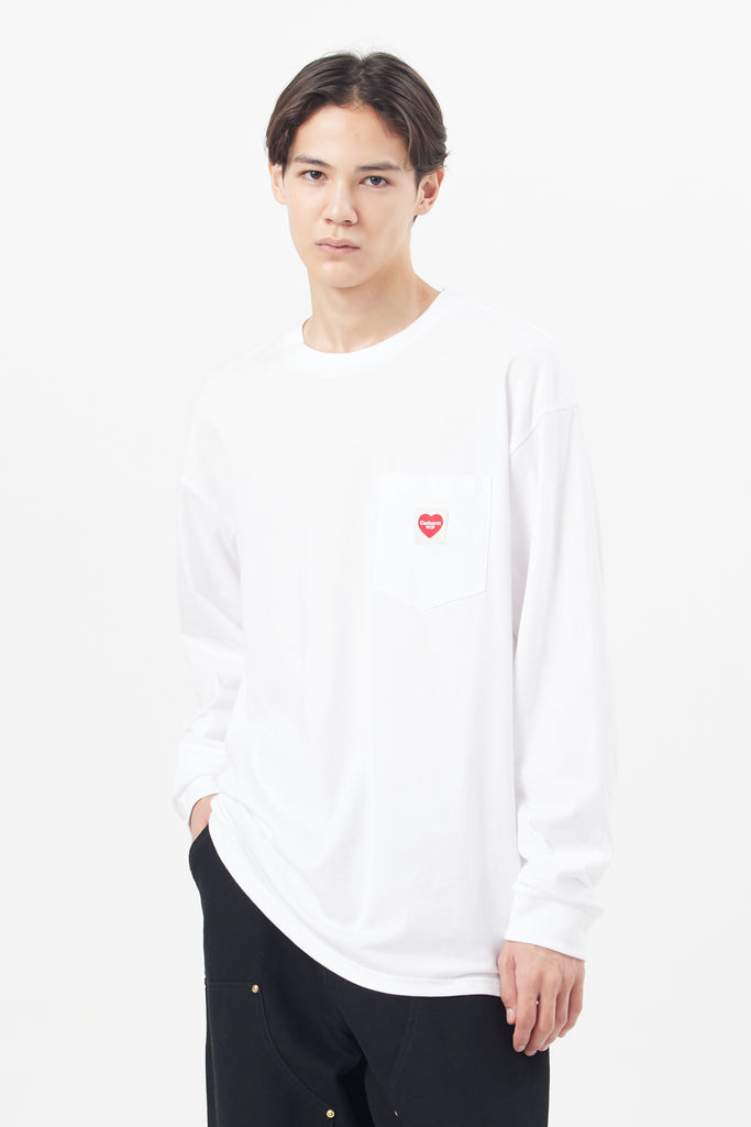 L/S POCKET HEART T-SHIRT - WORKSOUT WORLDWIDE