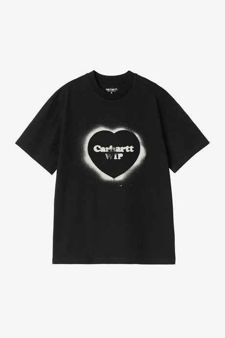 W S/S SPRAY HEART T-SHIRT