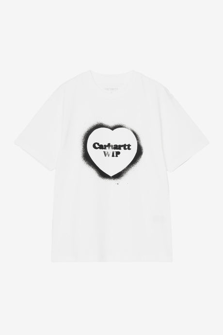 W S/S SPRAY HEART T-SHIRT