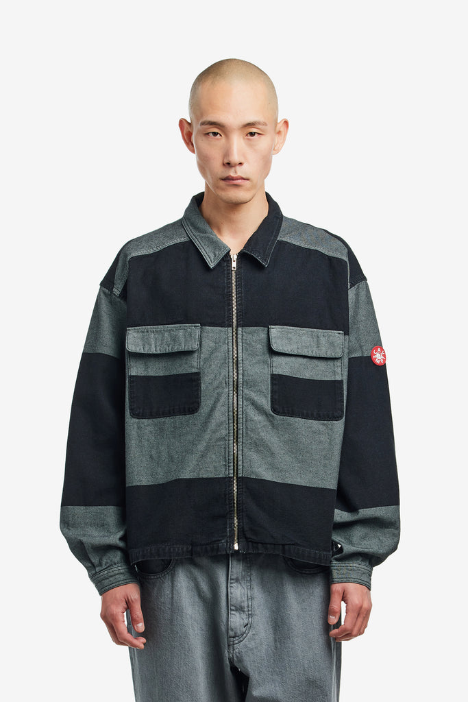 OVERDYE STRIPE SHORT SHIRT JACKET - WORKSOUT WORLDWIDE