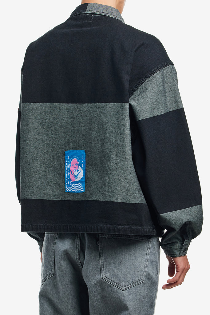 OVERDYE STRIPE SHORT SHIRT JACKET - WORKSOUT WORLDWIDE