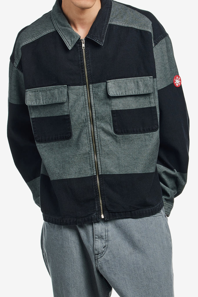 OVERDYE STRIPE SHORT SHIRT JACKET - WORKSOUT WORLDWIDE