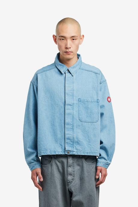 WASHED DENIM SHORT SHIRT JACKET