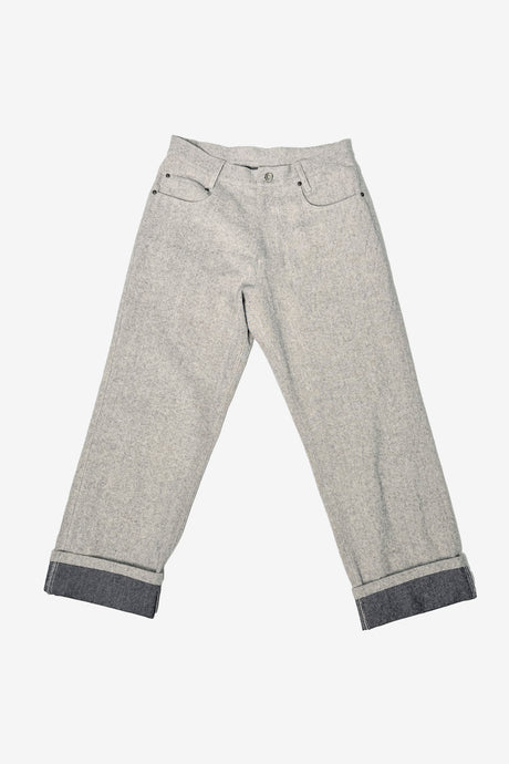 FLUFFY DENIM PANTS