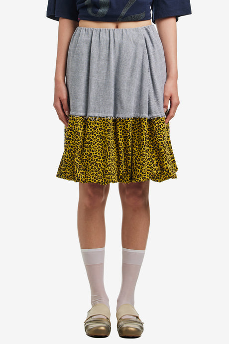 DRAPED TWO STORY SKIRT (SAFARI)
