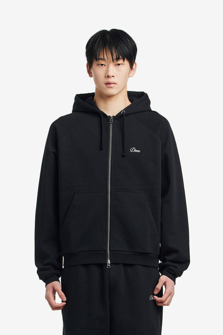 CURSIVE SMALL LOGO ZIP HOODIE