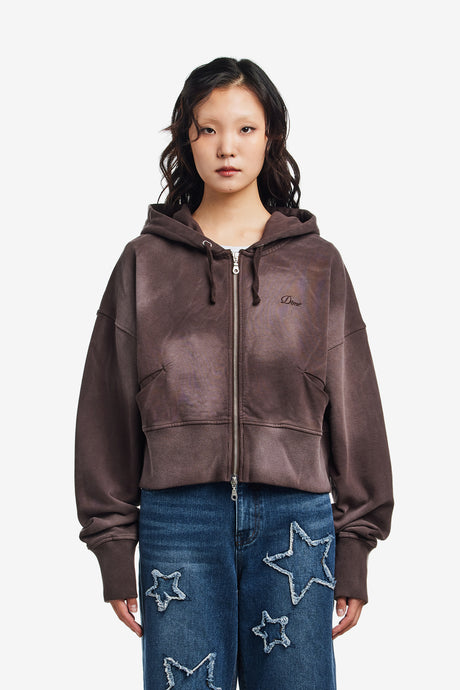 CROPPED ZIP HOODIE