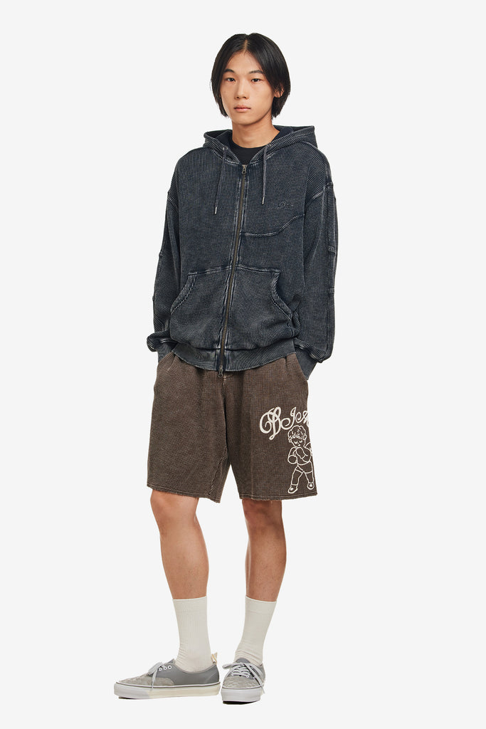 PREMIUM WAFFLE ZIP HOODIE - WORKSOUT WORLDWIDE