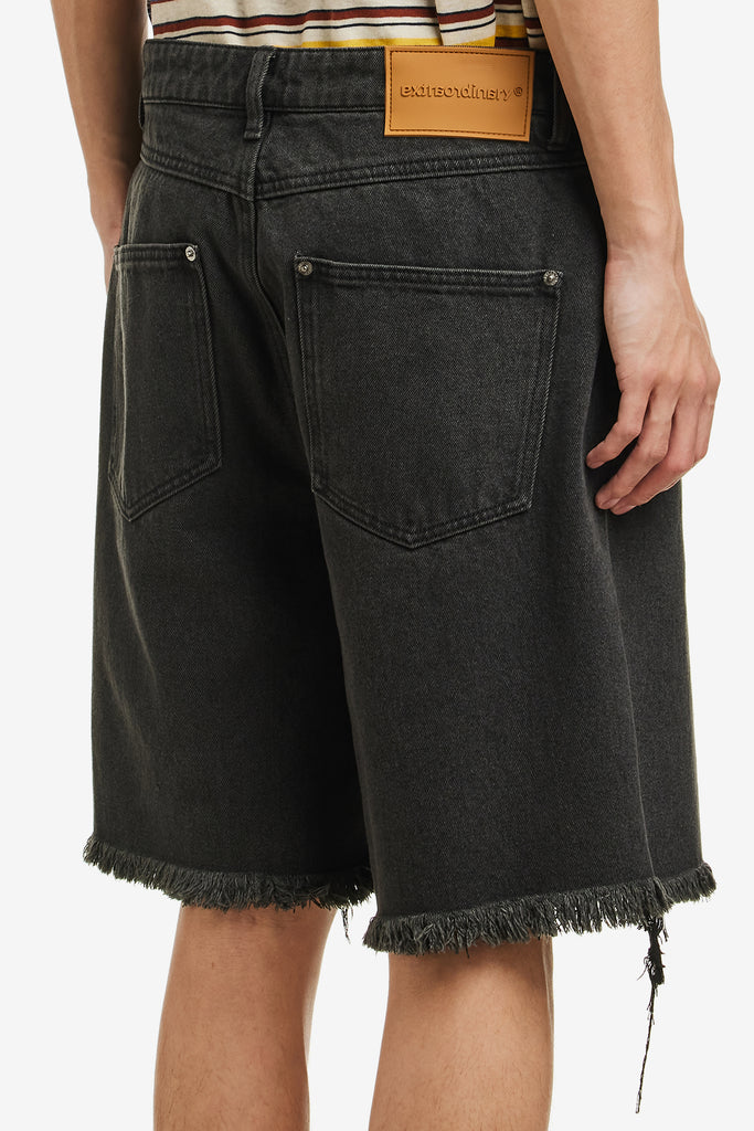 DAMAGE DENIM SHORTS - WORKSOUT WORLDWIDE