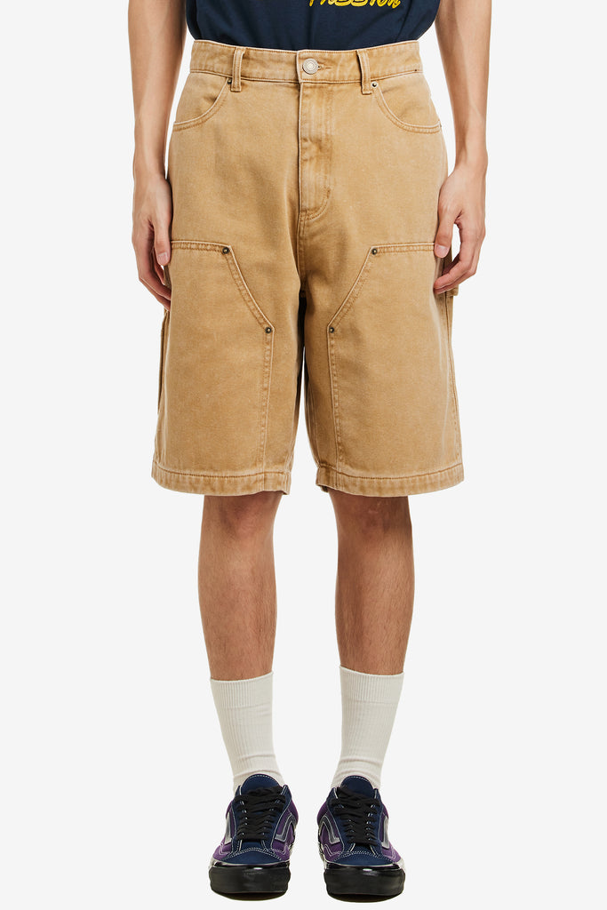 PIGMENT DYING DOUBLE KNEE SHORTS - WORKSOUT WORLDWIDE