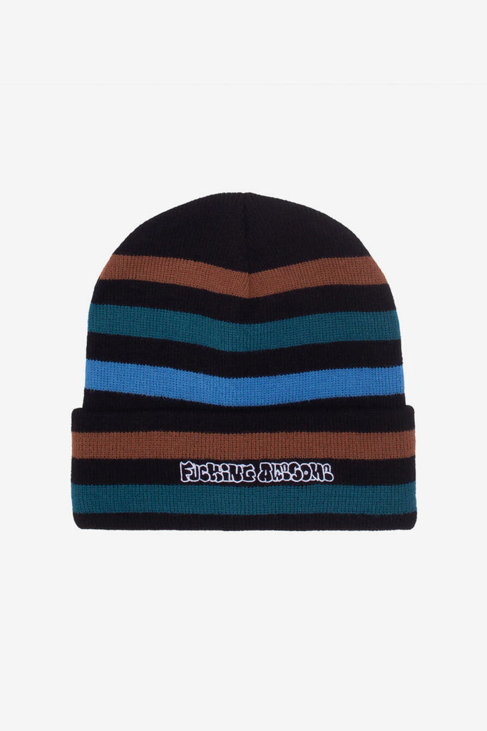 WANTO STRIPED CUFF BEANIE - WORKSOUT WORLDWIDE