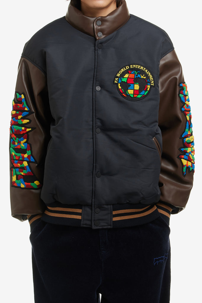 GUM STAMP CHENNILE VARSITY PUFFER - WORKSOUT WORLDWIDE