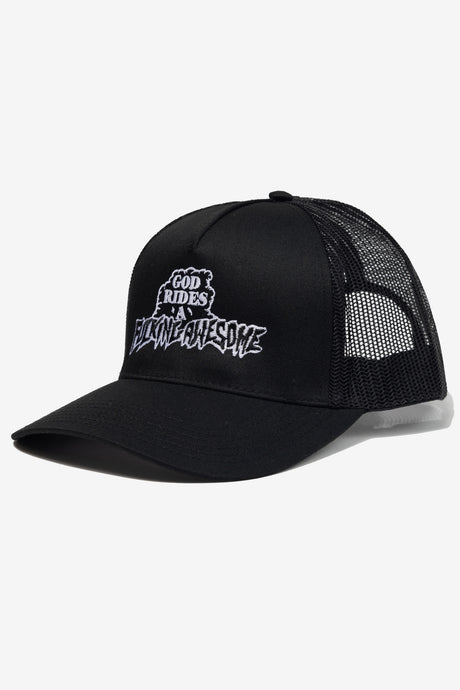 GOD RIDES FA TRUCKER HAT