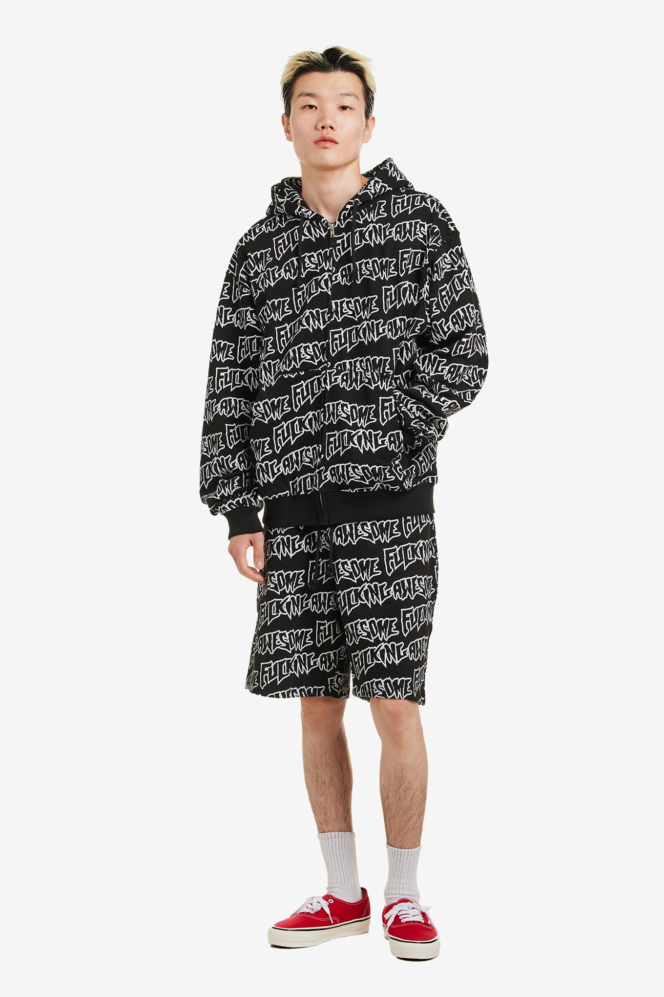 AOP STAMP ZIPPED HOODIE | WORKSOUT WORLDWIDE