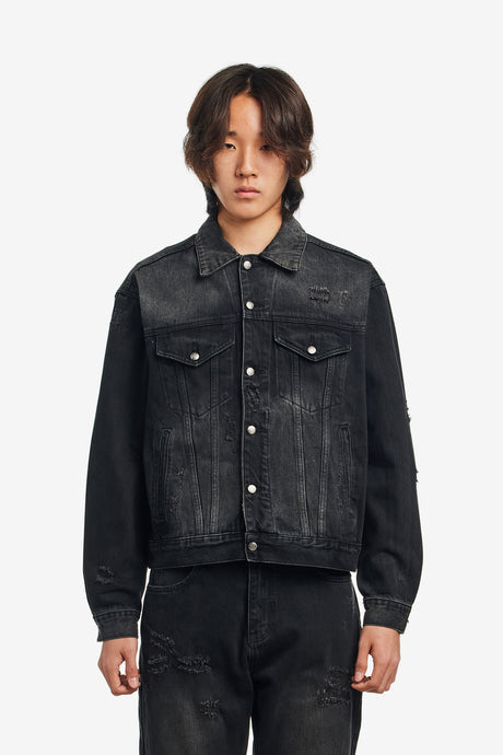 DISTRESSED DENIM JACKET