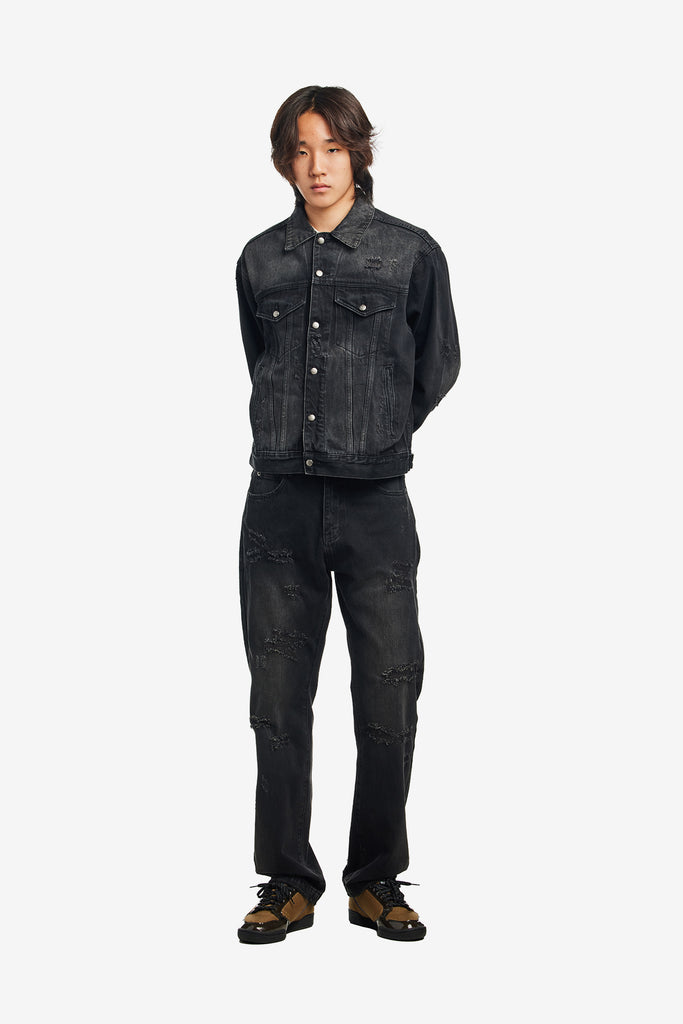 DISTRESSED DENIM JACKET - WORKSOUT WORLDWIDE