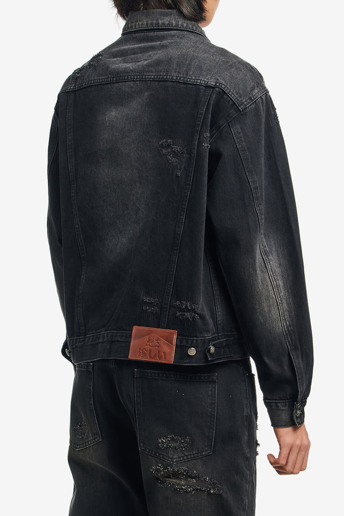 DISTRESSED DENIM JACKET - WORKSOUT WORLDWIDE