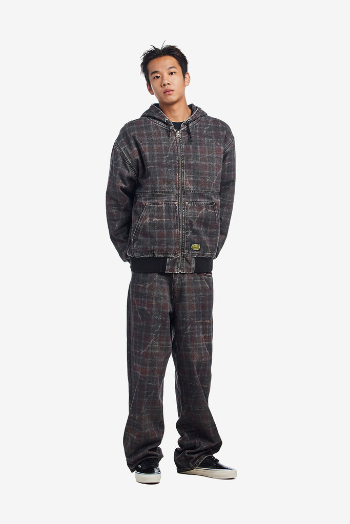 DISTRESSED PLAID KO WORK JACKET - WORKSOUT WORLDWIDE