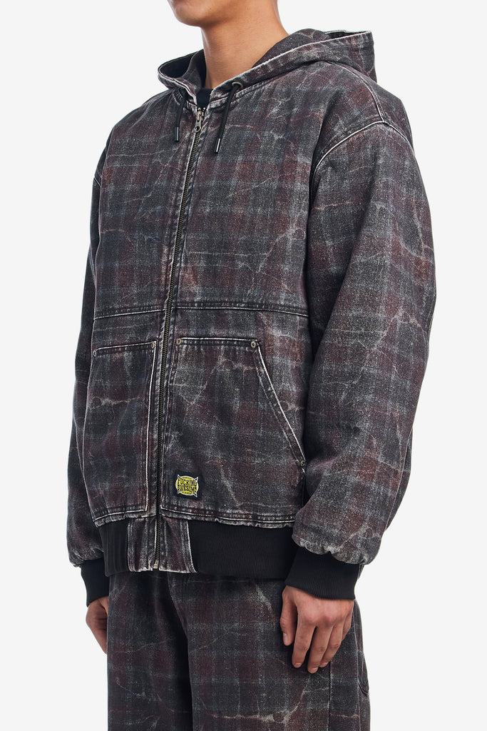 DISTRESSED PLAID KO WORK JACKET - WORKSOUT WORLDWIDE