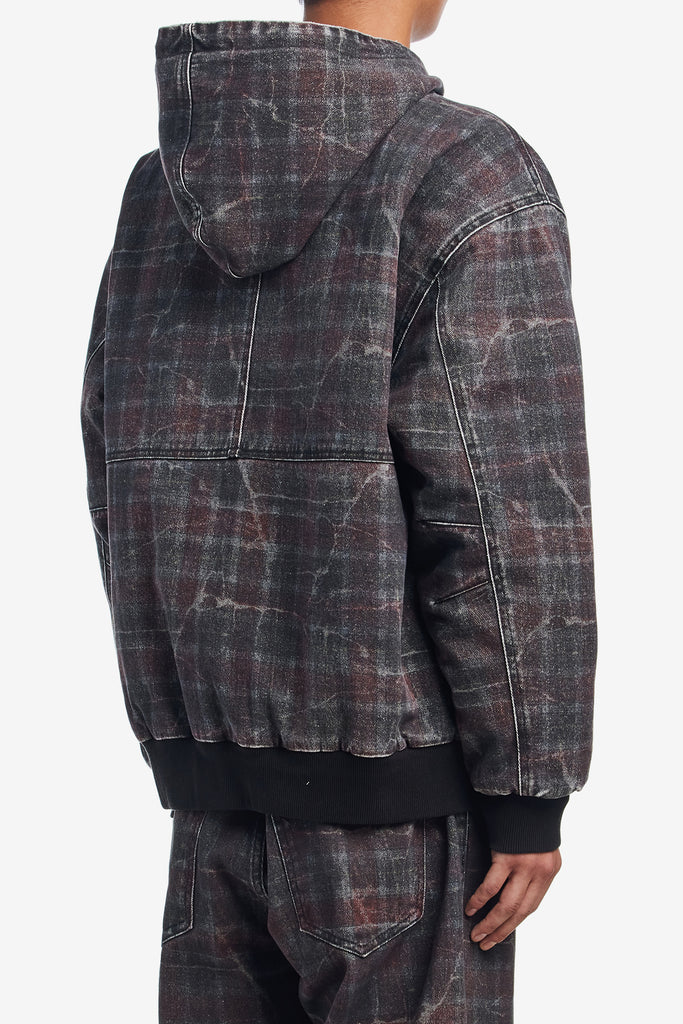 DISTRESSED PLAID KO WORK JACKET - WORKSOUT WORLDWIDE