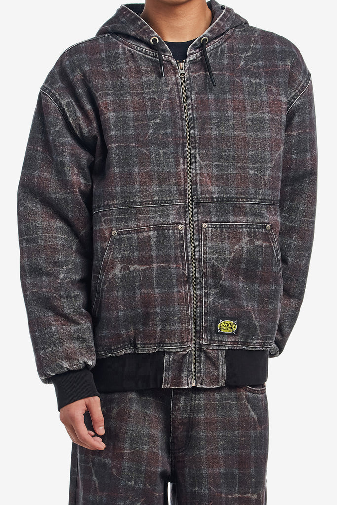 DISTRESSED PLAID KO WORK JACKET - WORKSOUT WORLDWIDE