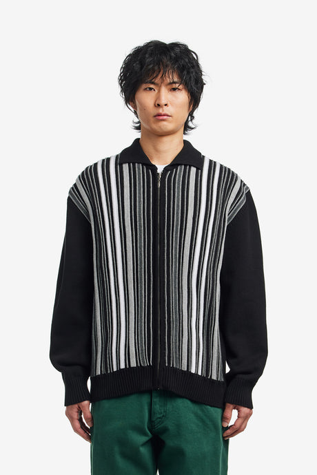 MONO MULTI STRIPE ZIP CARDIGAN