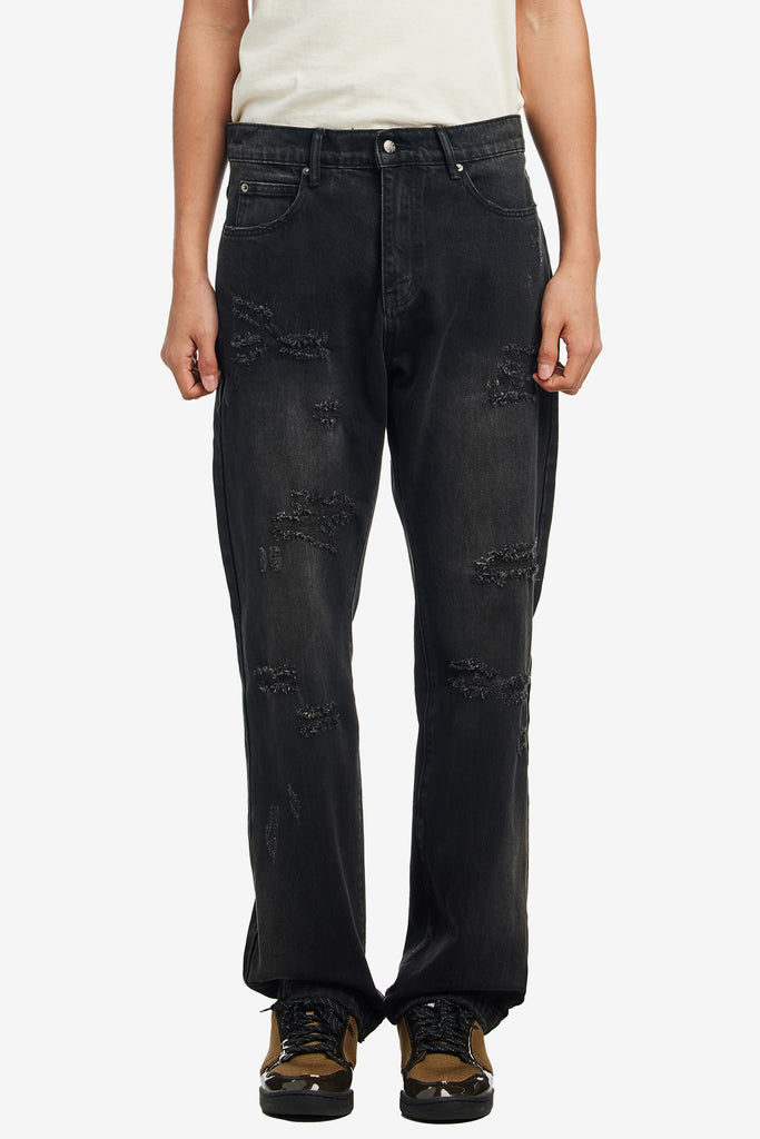 DISTRESSED DENIM PANTS - WORKSOUT WORLDWIDE