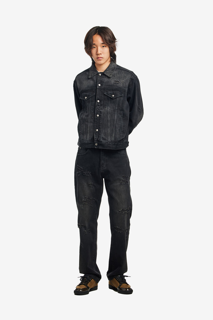 DISTRESSED DENIM PANTS - WORKSOUT WORLDWIDE