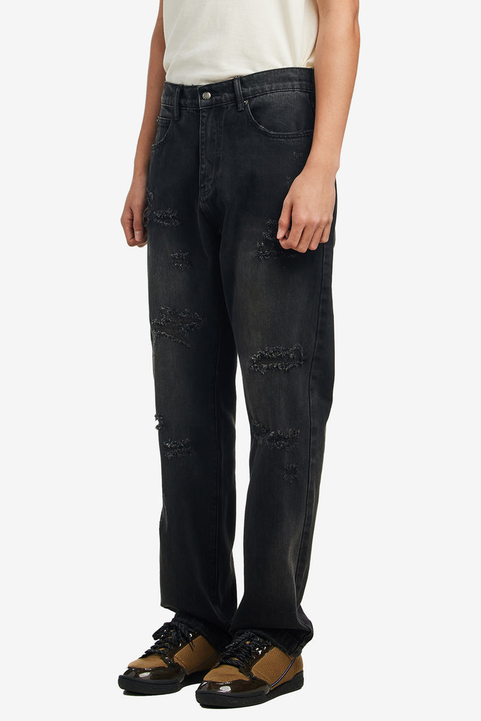 DISTRESSED DENIM PANTS - WORKSOUT WORLDWIDE