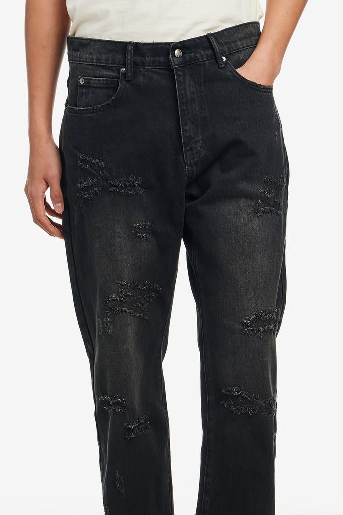 DISTRESSED DENIM PANTS - WORKSOUT WORLDWIDE