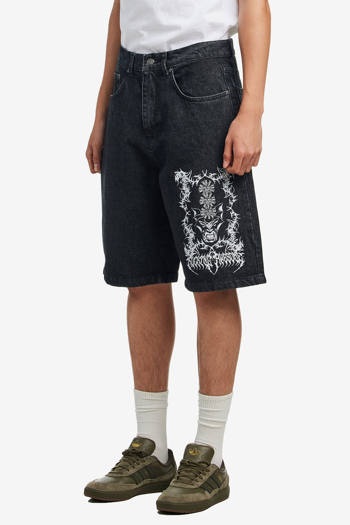 NIGHTMARE MILLER DENIM SHORT - WORKSOUT WORLDWIDE