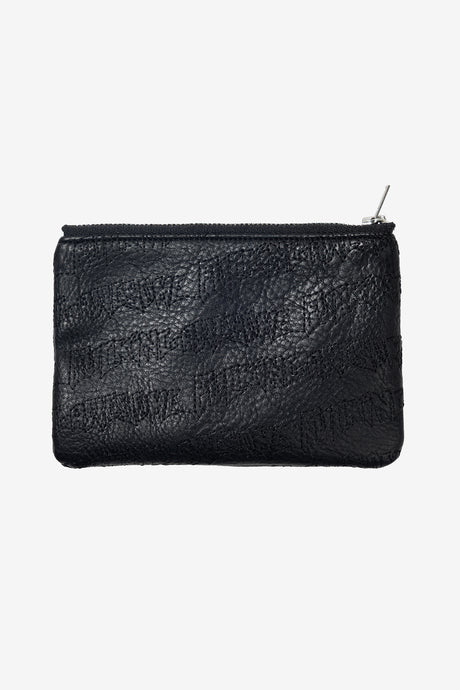 FAUX LEATHER AOP ZIP WALLET