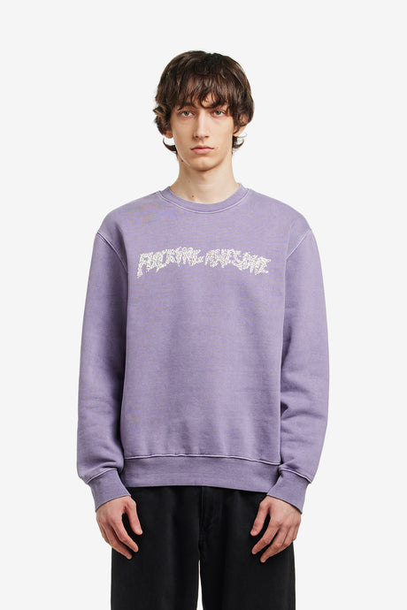 GARMENT DYE EMBOSSED STAMP LOGO CREWNECK