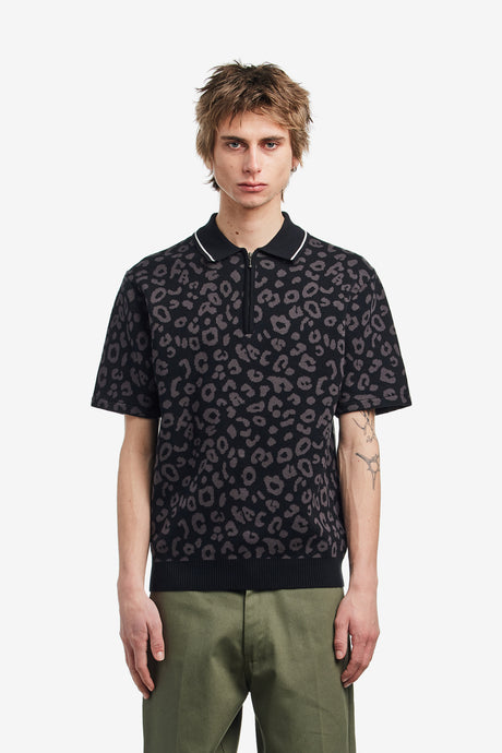 FA LEOPARD KNIT POLO
