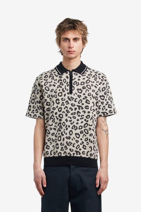 FA LEOPARD KNIT POLO